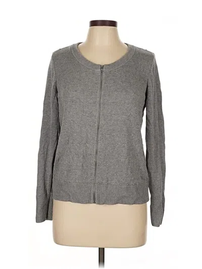 Pre-owned Talbots Cardigan Sweater In Gray