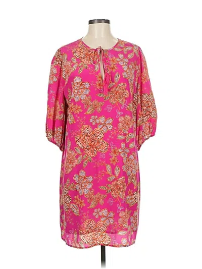 Pre-owned Johnny Was Casual Dress In Pink