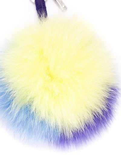 Shop Fendi Pom-pom Bag Charm - Farfetch In F03tn Giallo+nebula