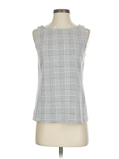 Pre-owned Ann Taylor Sleeveless Blouse In Gray