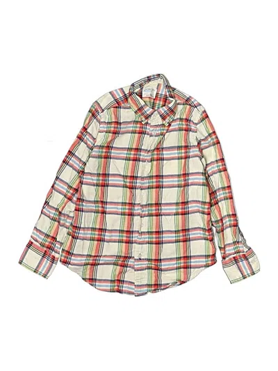 Pre-owned Crewcuts Kids' Long Sleeve Button Down Shirt In Yellow