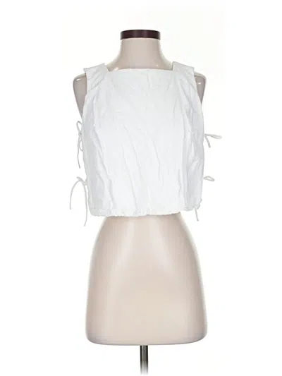 Pre-owned Abercrombie & Fitch Sleeveless Blouse In White