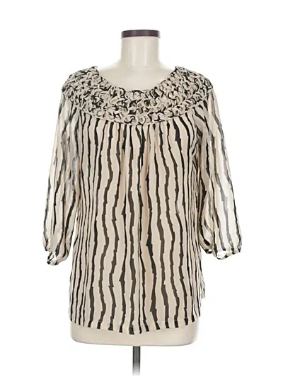 Pre-owned Umgee 3/4 Sleeve Blouse In White