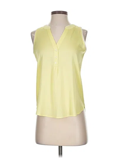 Pre-owned Ann Taylor Sleeveless Blouse In Yellow