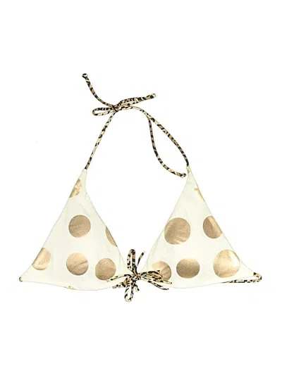 Pre-owned Victoria's Secret Swimsuit Top Gold Swimwear