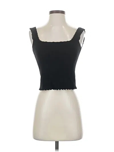 Pre-owned Zara Tank Top Black Sweetheart Neckline Tops