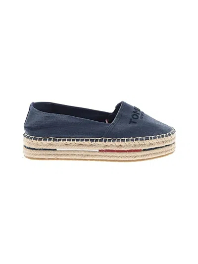 Pre-owned Tommy Hilfiger Flats In Blue
