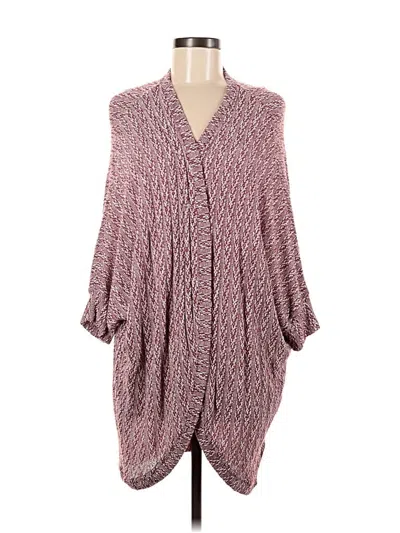 Pre-owned Lularoe Poncho In Burgundy