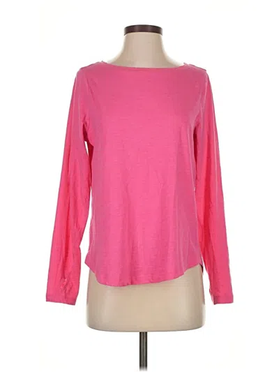 Pre-owned Eddie Bauer Long Sleeve T-shirt In Pink