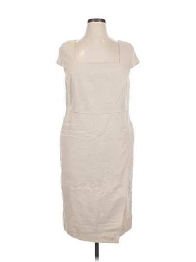 Pre-owned Ann Taylor Casual Dress In White