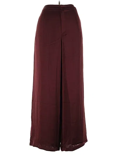 Pre-owned Unbranded Dress Pants In Burgundy