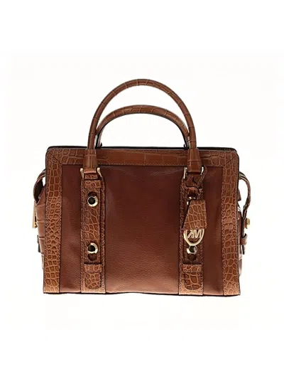 Pre-owned Michael Michael Kors Leather Satchel In Brown