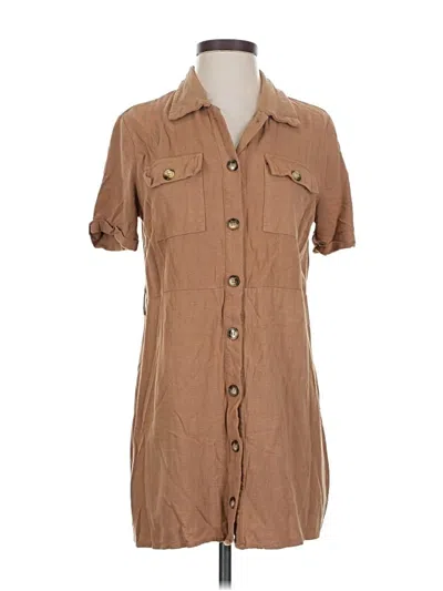 Pre-owned Hyfve Casual Dress In Brown