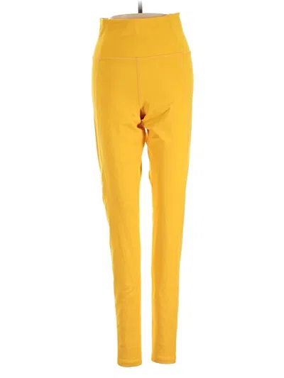 Pre-owned Girlfriend Collective Active Pants In Yellow