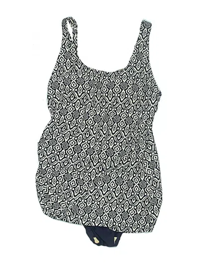 Pre-owned Shore Shapes Swimsuit Top Ivory Paisley Pattern Swimwear In White