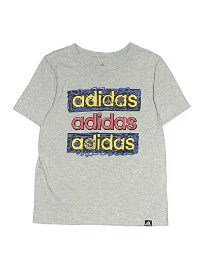 Pre-owned Adidas Originals Kids' Short Sleeve T-shirt In Gray