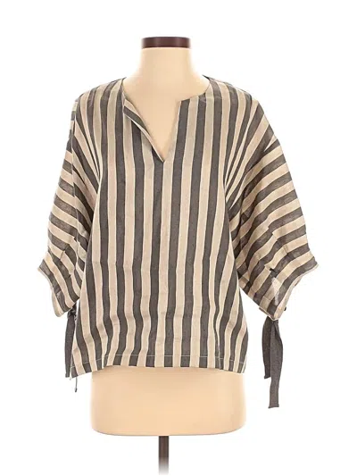 Pre-owned Jarbo 3/4 Sleeve Blouse In Gray