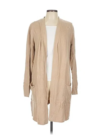 Pre-owned Barefoot Dreams Cozychic Lite Cardigan Sweater In Brown