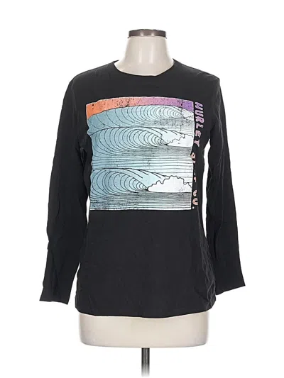 Pre-owned Hurley Long Sleeve T-shirt In Black