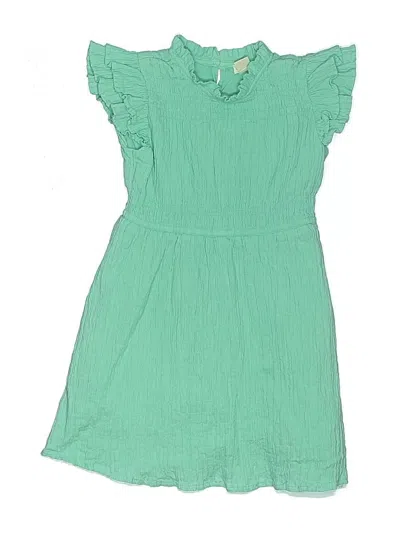 Pre-owned Crewcuts Outlet Kids' Dress In Green