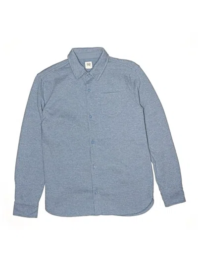 Pre-owned Gap Kids' Long Sleeve Button Down Shirt In Blue