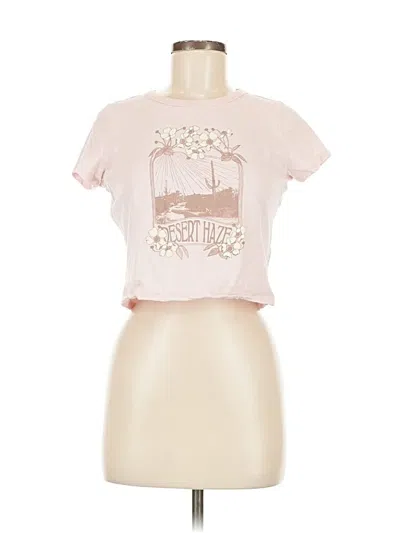 Pre-owned Hollister Short Sleeve T-shirt In Pink