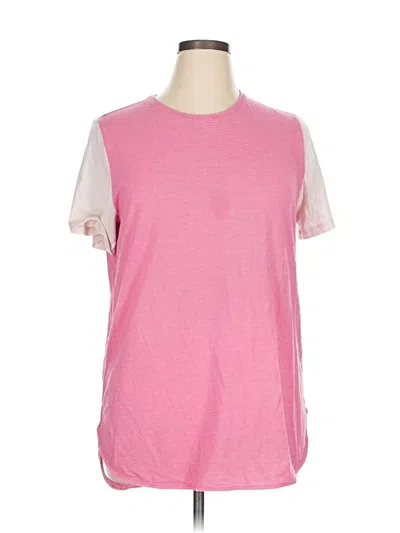 Pre-owned Lands' End Short Sleeve T-shirt In Pink