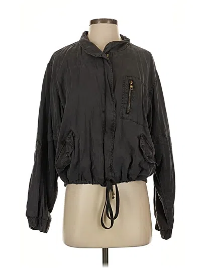 Pre-owned Young Fabulous & Broke Windbreaker Jacket In Gray