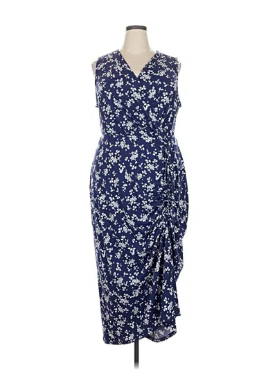 Pre-owned Lane Bryant Cocktail Dress In Blue