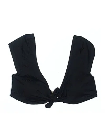 Pre-owned Boden Swimsuit Top Black Solid Pattern Swimwear