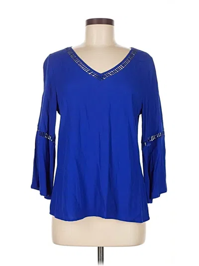 Pre-owned Skies Are Blue 3/4 Sleeve Blouse In Blue