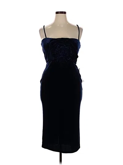 Pre-owned Betsy & Adam Cocktail Dress In Blue