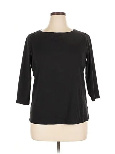 Pre-owned Talbots 3/4 Sleeve T-shirt In Black