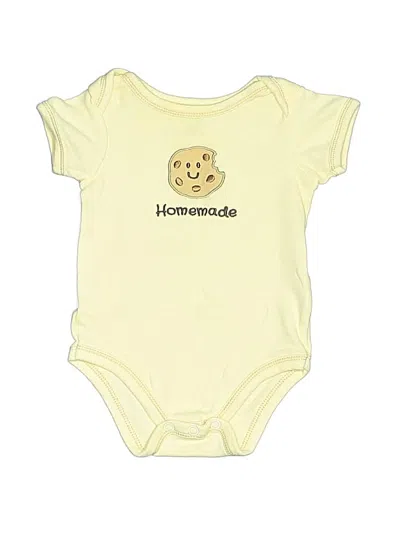 Pre-owned Touched By Nature Babies' Short Sleeve Onesie In Yellow