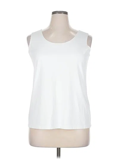 Pre-owned Chico's Sleeveless T-shirt In White