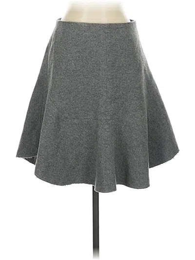 Pre-owned Madewell Wool Skirt In Gray
