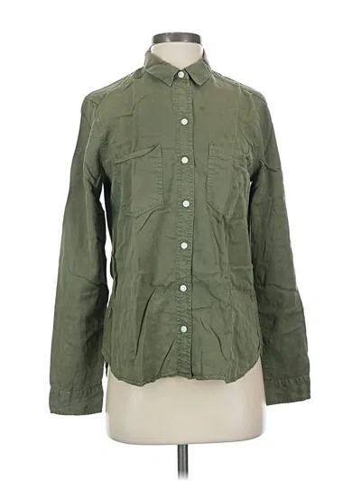 Pre-owned Abercrombie & Fitch Long Sleeve Button Down Shirt In Green