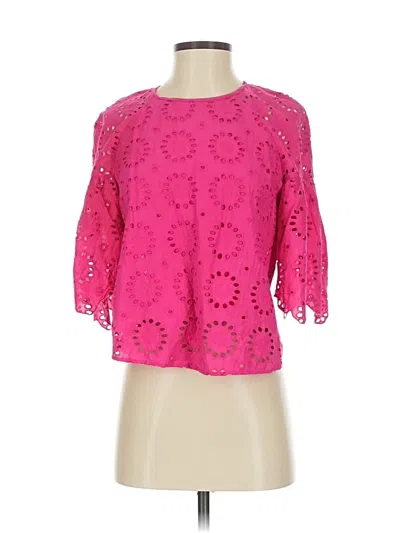 Pre-owned Trafaluc By Zara 3/4 Sleeve Blouse In Pink