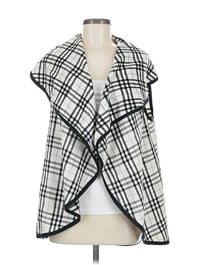 Pre-owned Mud Pie Cardigan Sweater In White