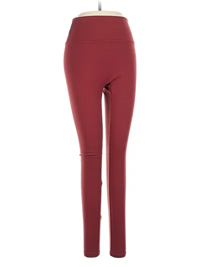 Pre-owned Girlfriend Collective Active Pants In Burgundy