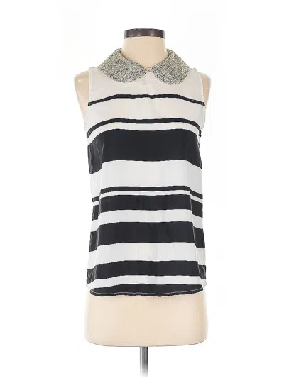 Pre-owned Maeve Sleeveless Blouse In Silver