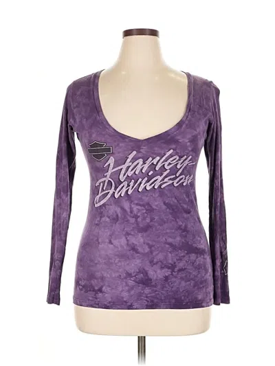 Pre-owned Harley Davidson Long Sleeve T-shirt In Purple