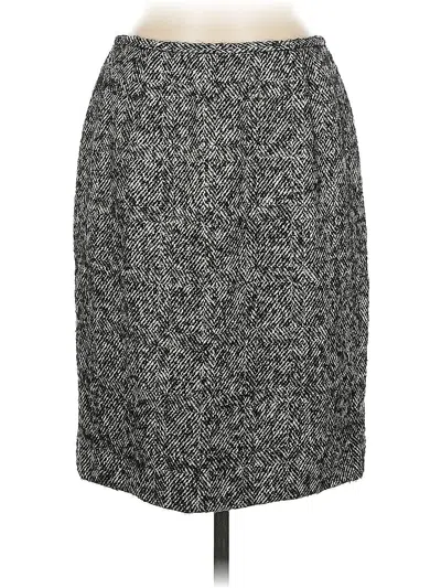 Pre-owned Lafayette 148 Casual Skirt In Gray