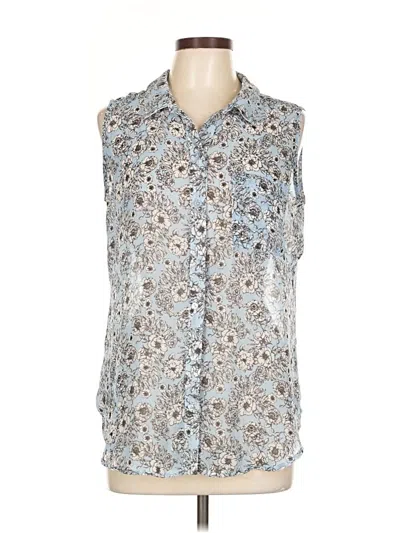 Pre-owned Liz Claiborne Sleeveless Blouse In Blue