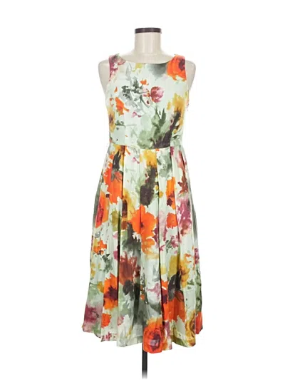 Pre-owned Eva Franco Cocktail Dress In Orange