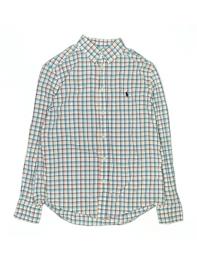 Pre-owned Ralph Lauren Kids' Long Sleeve Button Down Shirt In Blue