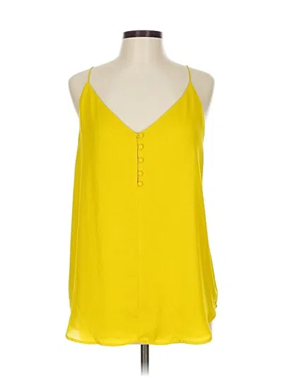 Pre-owned Ann Taylor Loft Sleeveless Blouse In Yellow