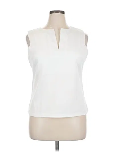 Pre-owned Gretchen Scott Designs Sleeveless Blouse In White
