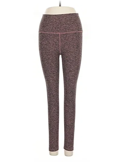 Pre-owned Beyond Yoga Active Pants In Burgundy