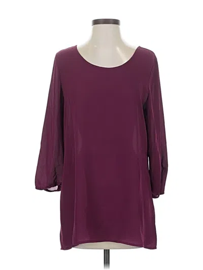 Pre-owned Maurices 3/4 Sleeve Blouse In Burgundy